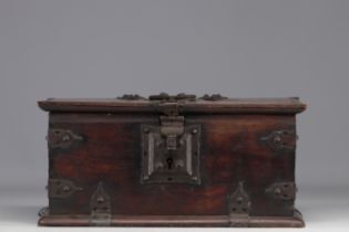 Wooden case with iron mounting, 17th century.