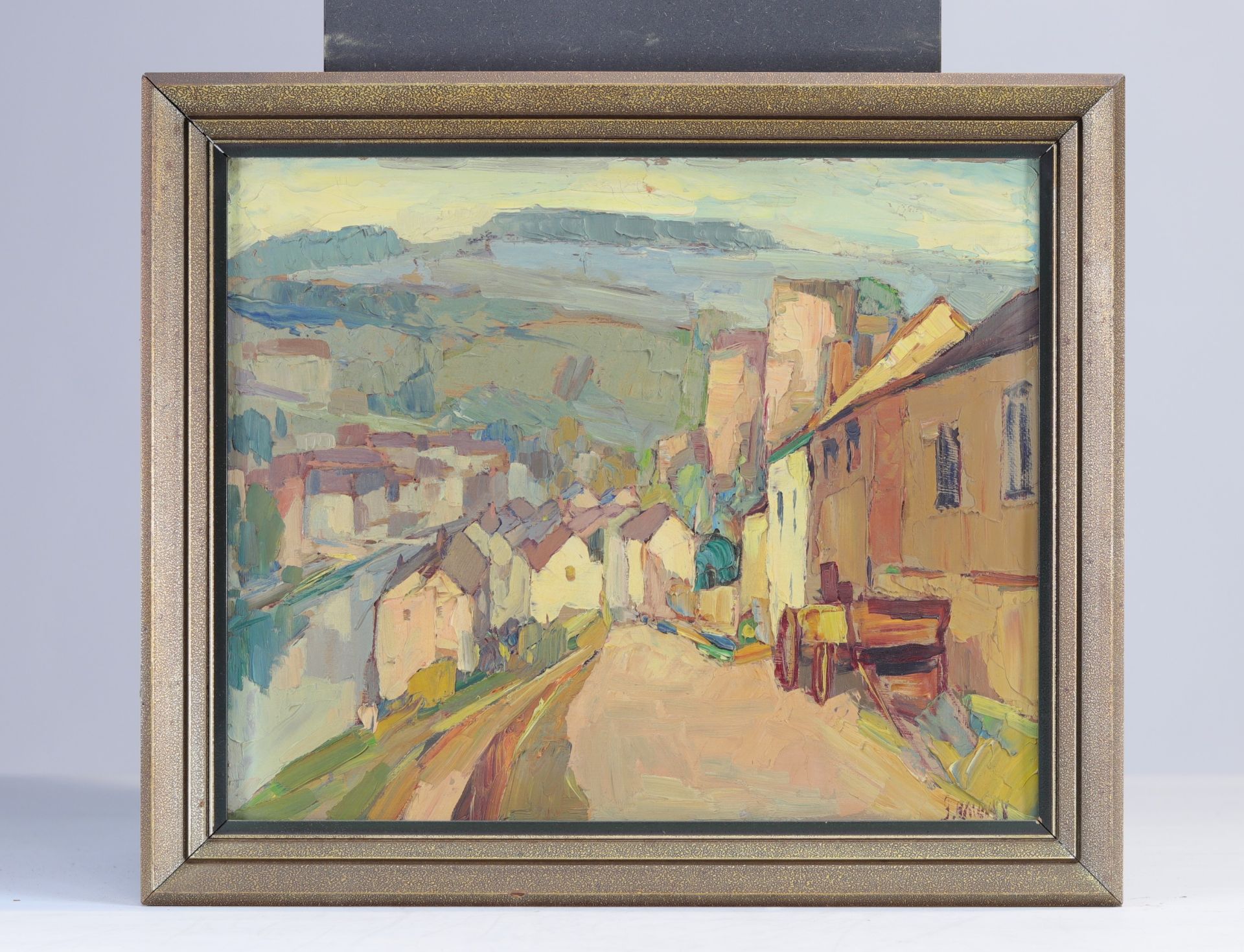 Georges HAWAY (1895-1945) "La Roche in the Ardennes" Oil on panel. - Image 2 of 2