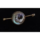 Edwardian brooch in 18K gold with Essex crystal