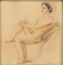 Paul DAXHELET (1905-1993) "Young woman" Drawing.