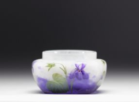 DAUM Nancy - pocket tray decorated with small violettes
