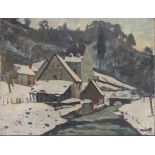 Marcel DE LINCE (1886-1958) "Be-Bonnet in the snow" Oil on canvas.