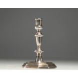Solid silver candlestick, hallmarked Picardy, 18th century.