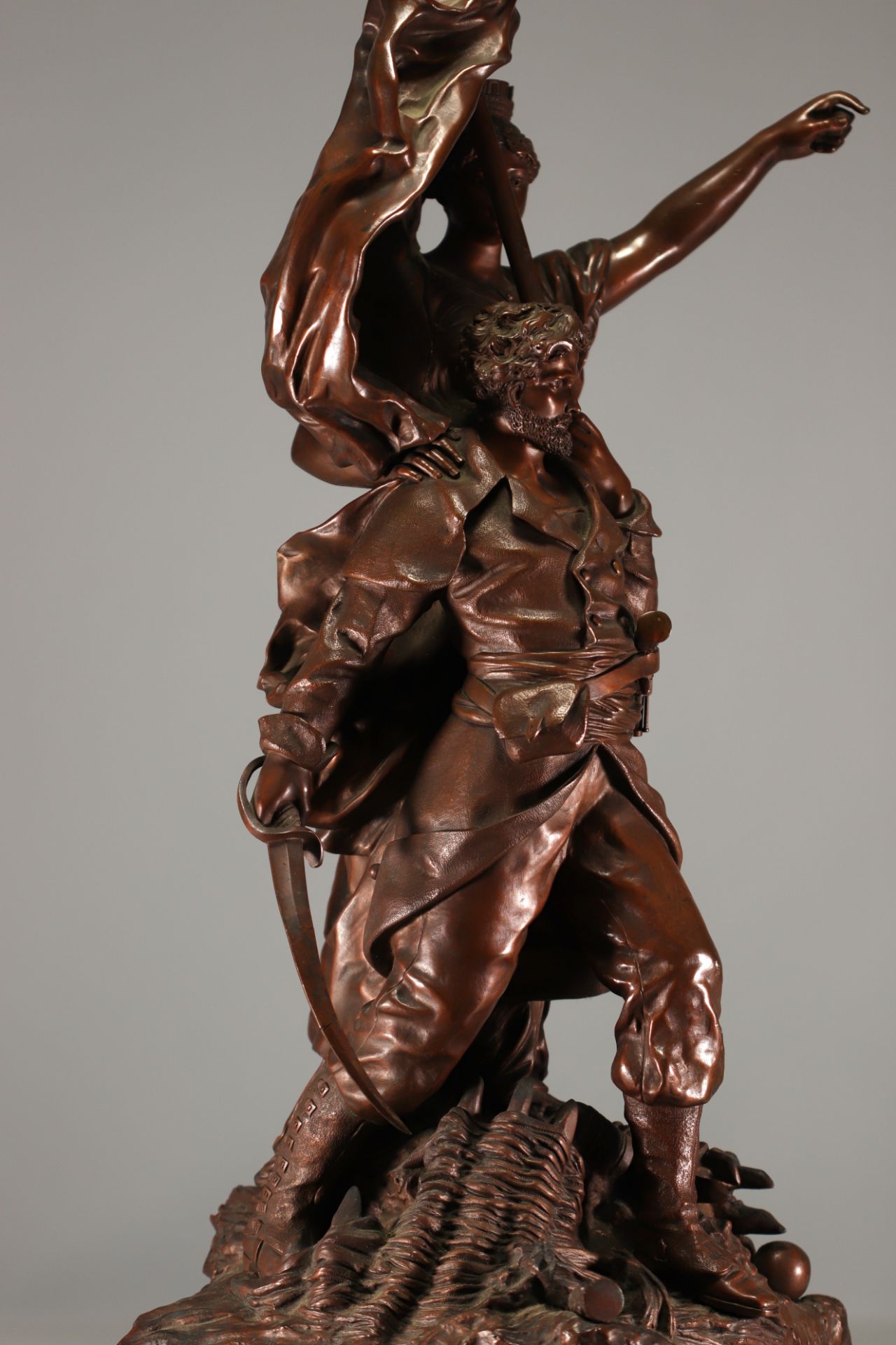 Gustave DORE (1832-1883) - "National defence", an imposing bronze sculpture. - Bild 6 aus 7