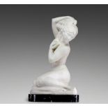 Louis MASCRE (1871-1929) Large marble sculpture "Jeune femme denudee" (Young nude woman)