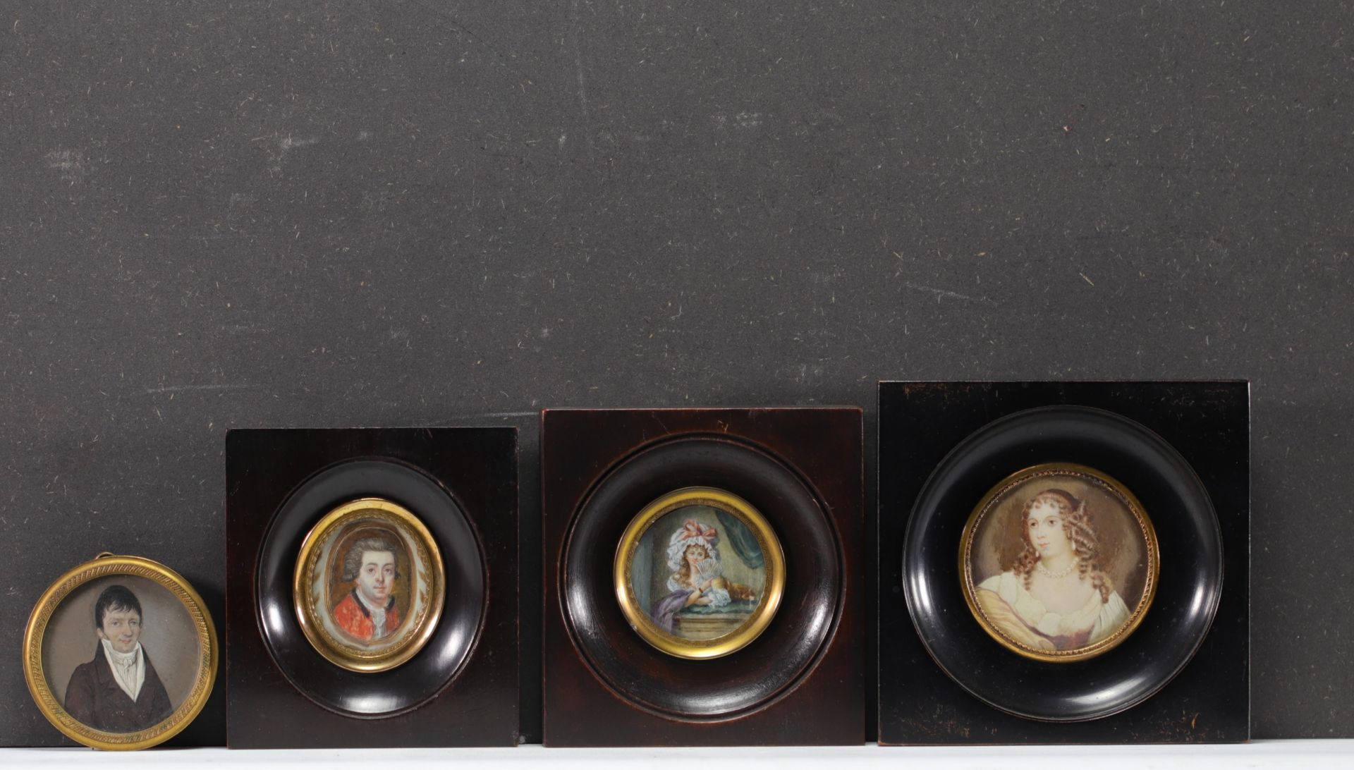 Set of four "Bust Portraits" miniatures