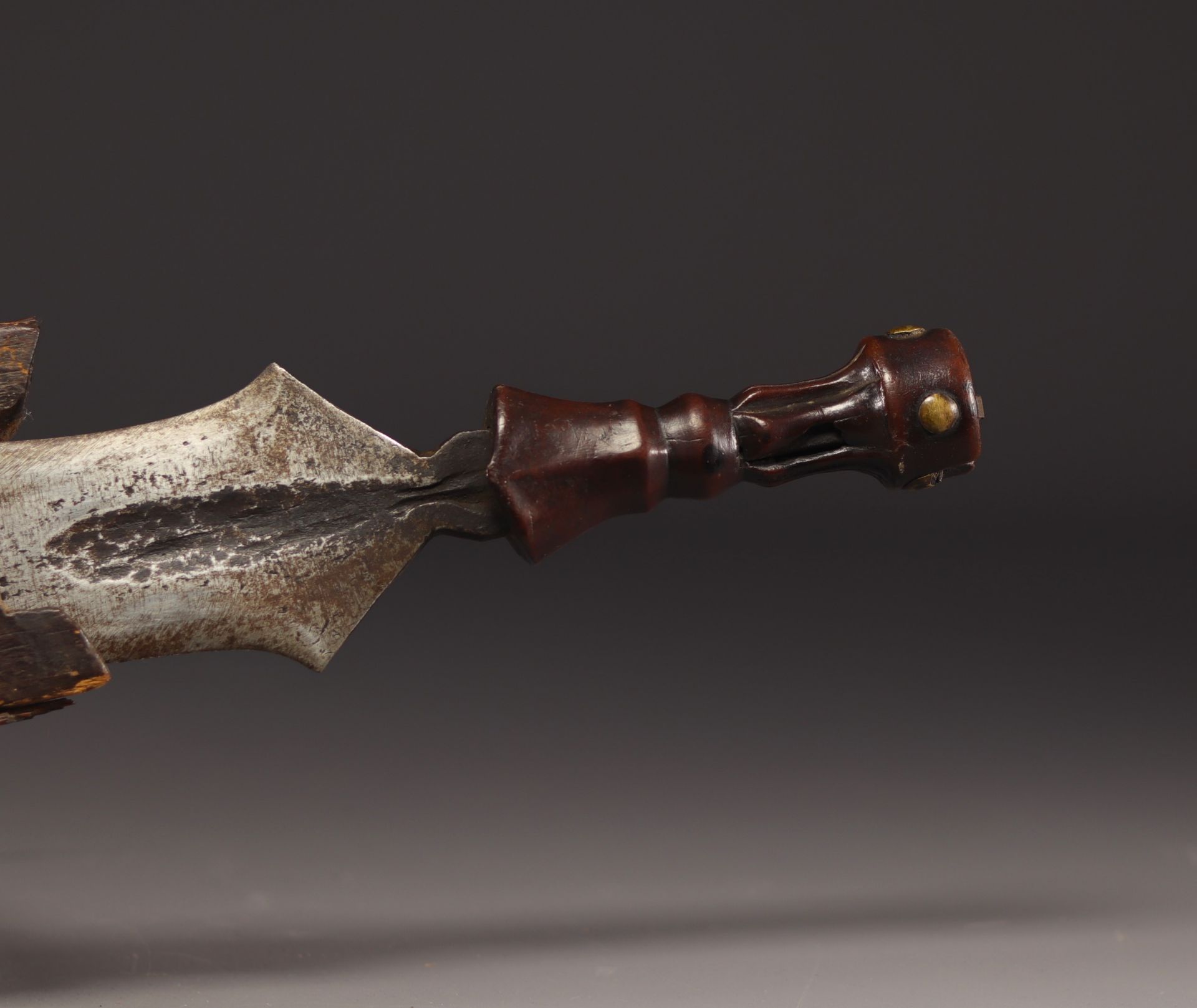 Salampasu Congo knife and sheath - Rep.Dem.Congo - Image 2 of 3