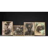 Set of 4 large-format silver print photos