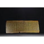 Rare prestige fiber mat with unusual square geometric decoration - Tutsi - Rep.Dem.Congo