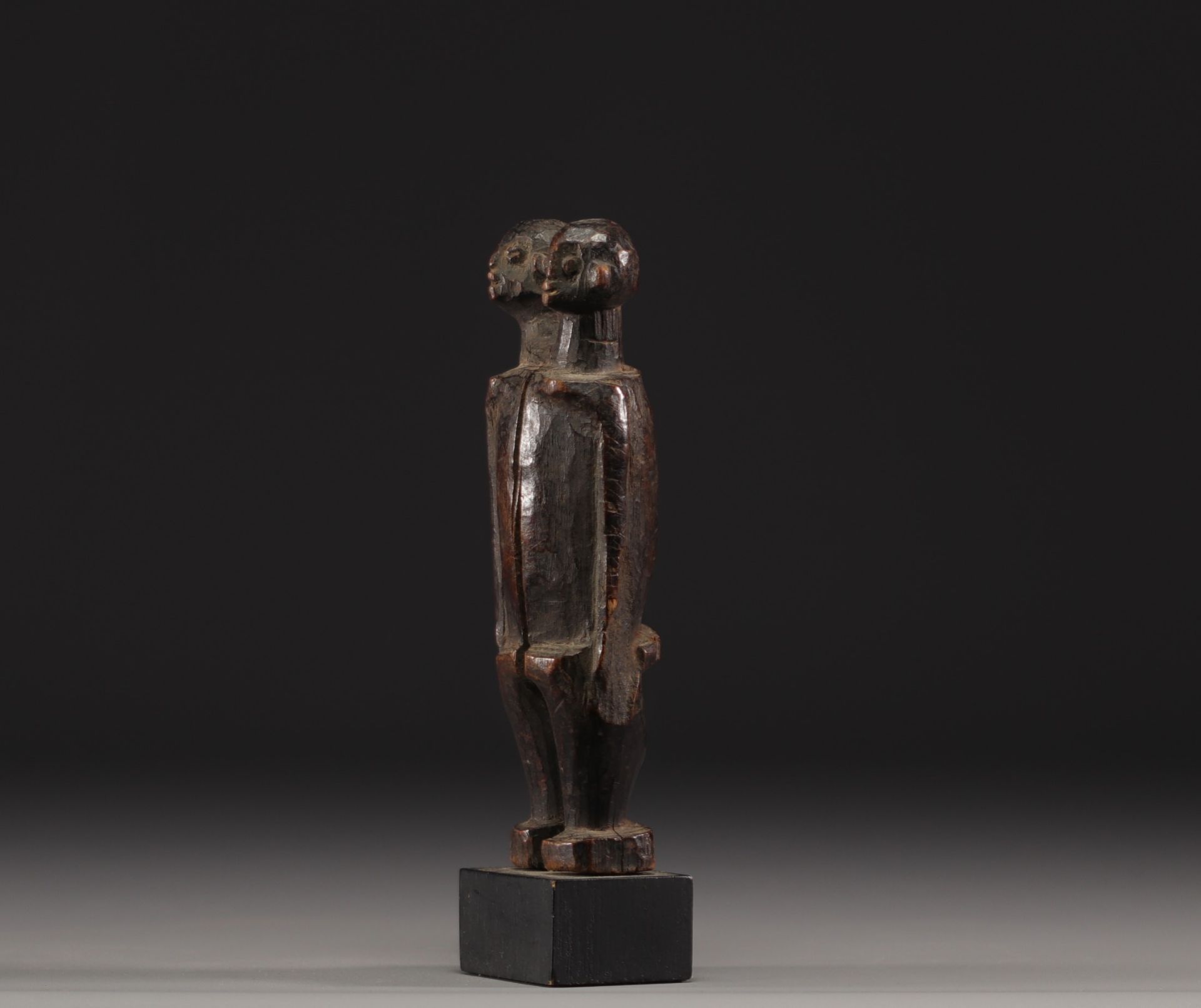 Lobi double-headed statuette - Burkina Faso - Image 3 of 4