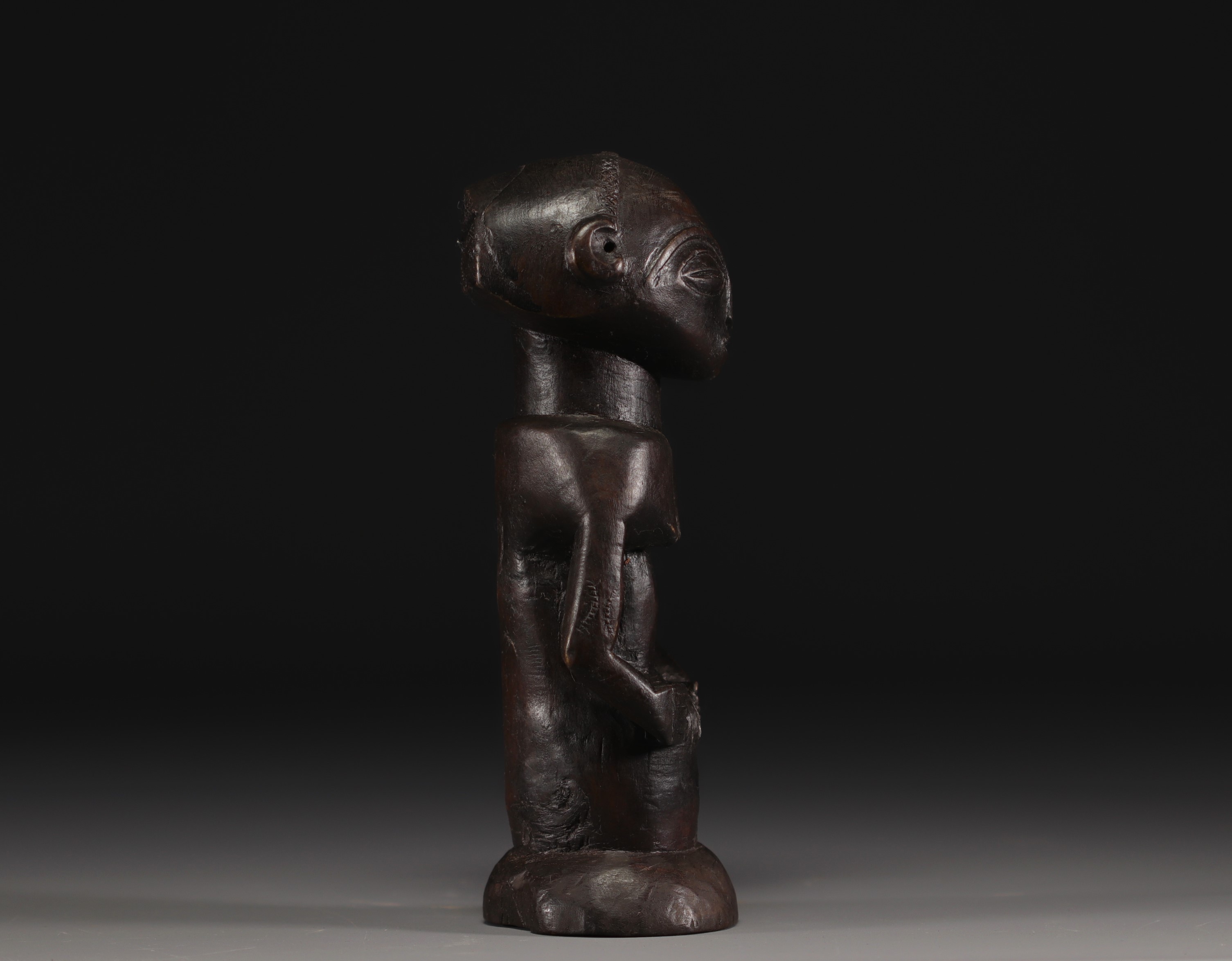 Unusual Luba figure with deep black patina-  bust - Dem.Rep. Congo - Image 4 of 5