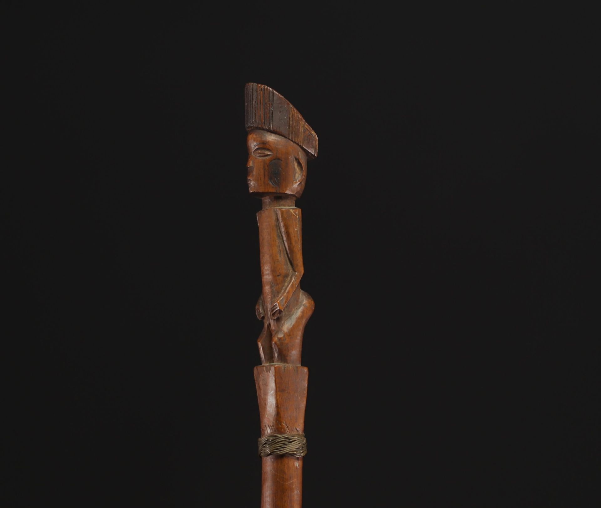 Lwena sceptre/staff with two figures Angola/Rep.Dem.Congo - Image 2 of 6