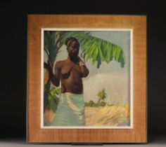 Oil on canvas - African woman