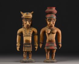 Rare couple of Bidjogo statue - Guinea Bissau