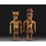 Rare couple of Bidjogo statue - Guinea Bissau