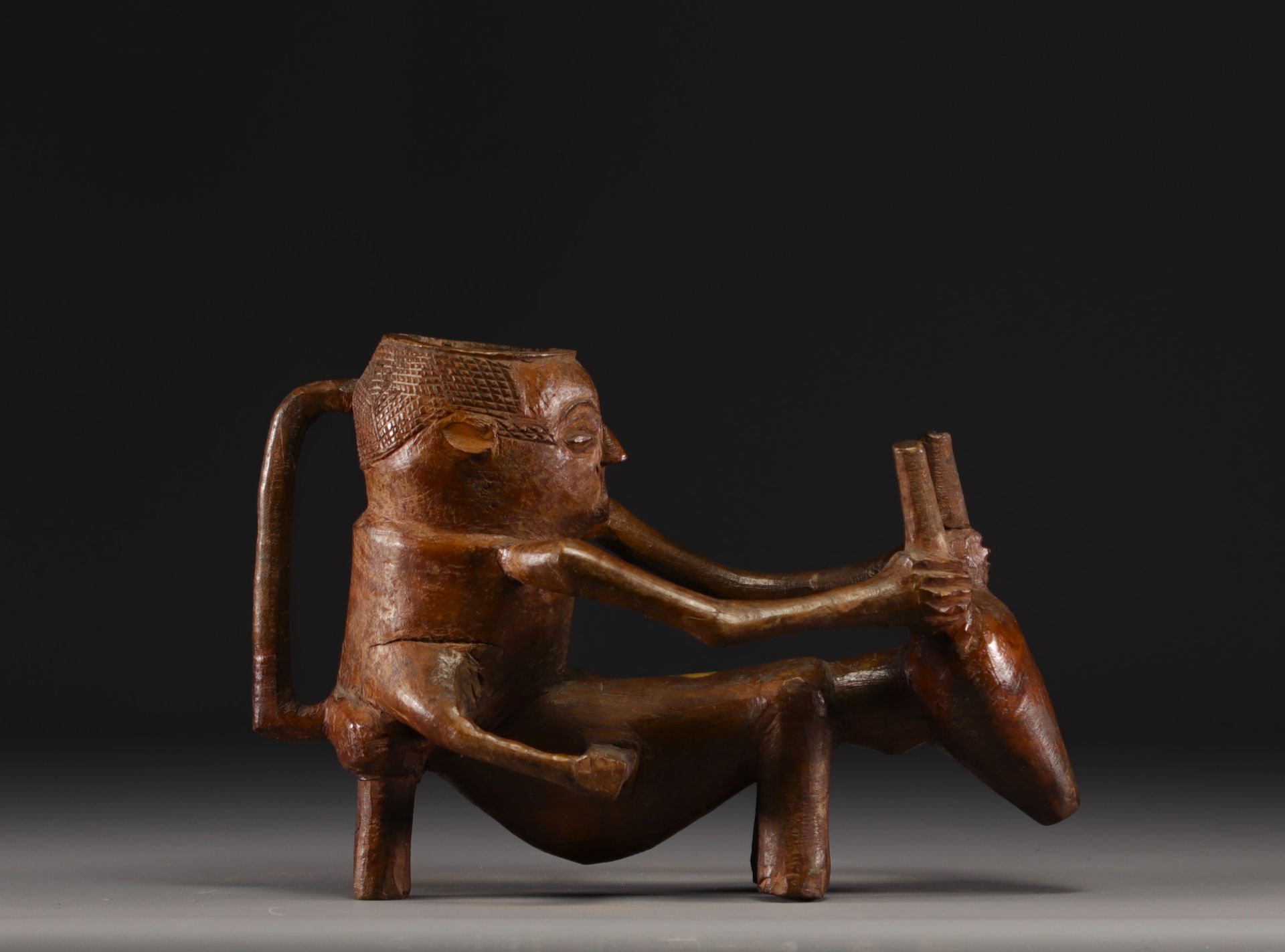 Lardge rider Wongo libation cup - Dem.Rep.Congo - Image 4 of 4