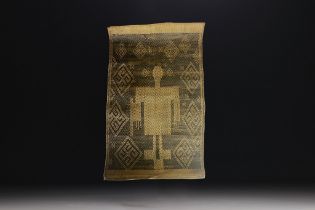 Kongo dignitary carpet ca 1900- Rep. Dem. Congo