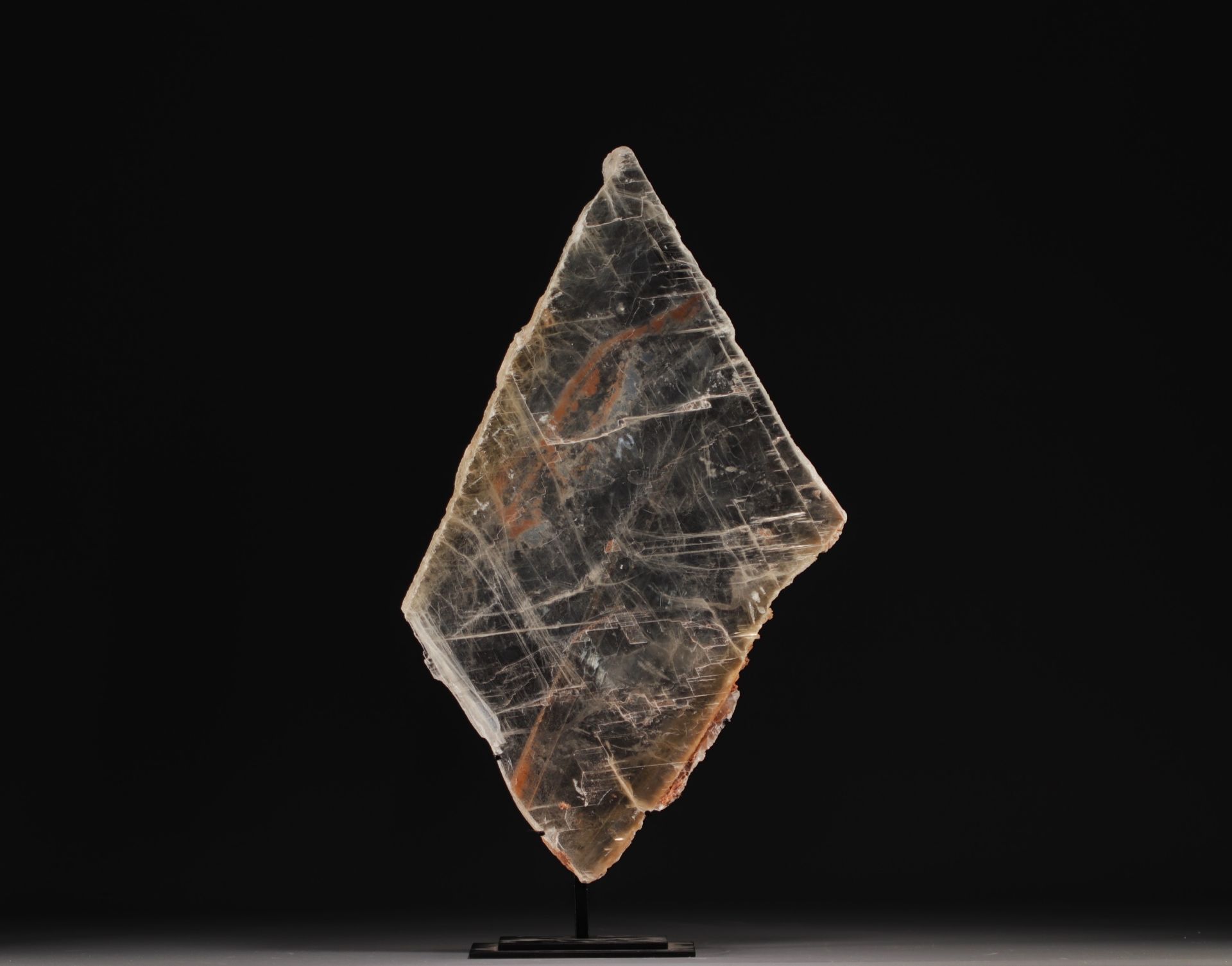 Large quartz crystal plaque