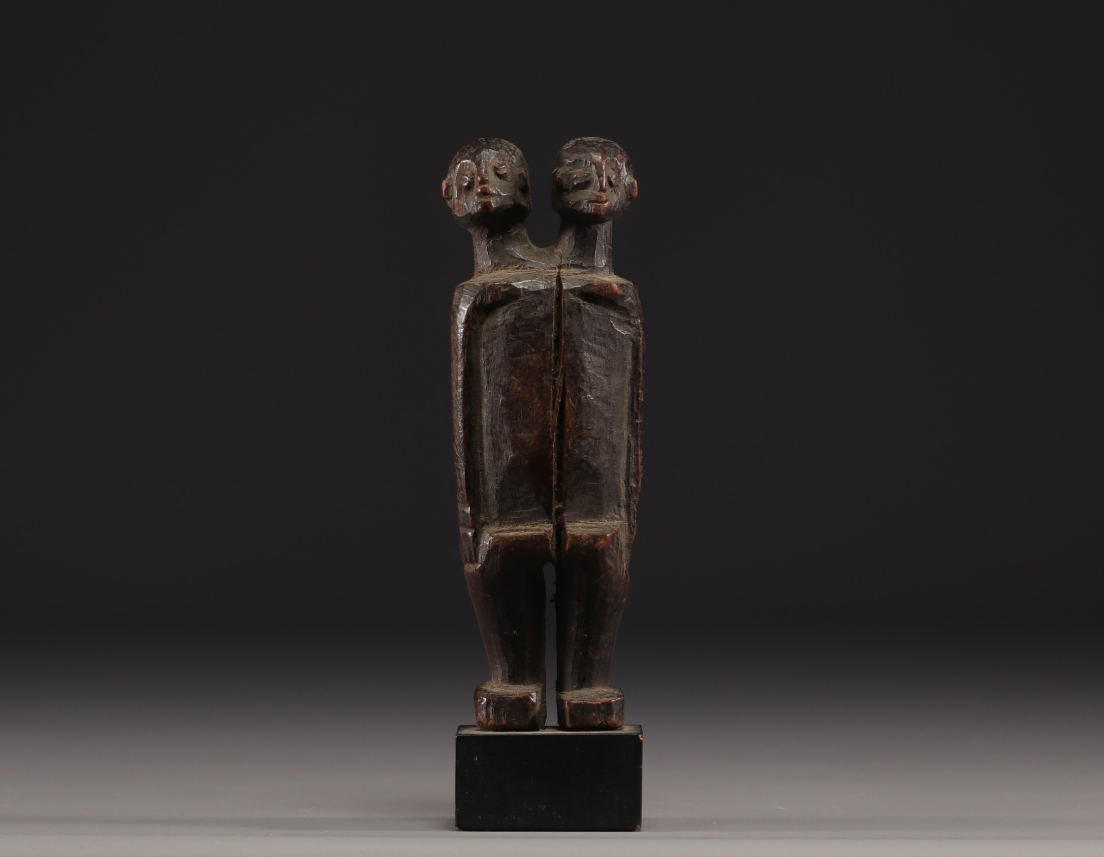 Lobi double-headed statuette - Burkina Faso - Image 2 of 4