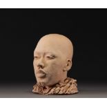 Terracotta - African Portrait - Monogrammed