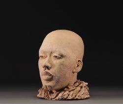 Terracotta - African Portrait - Monogrammed