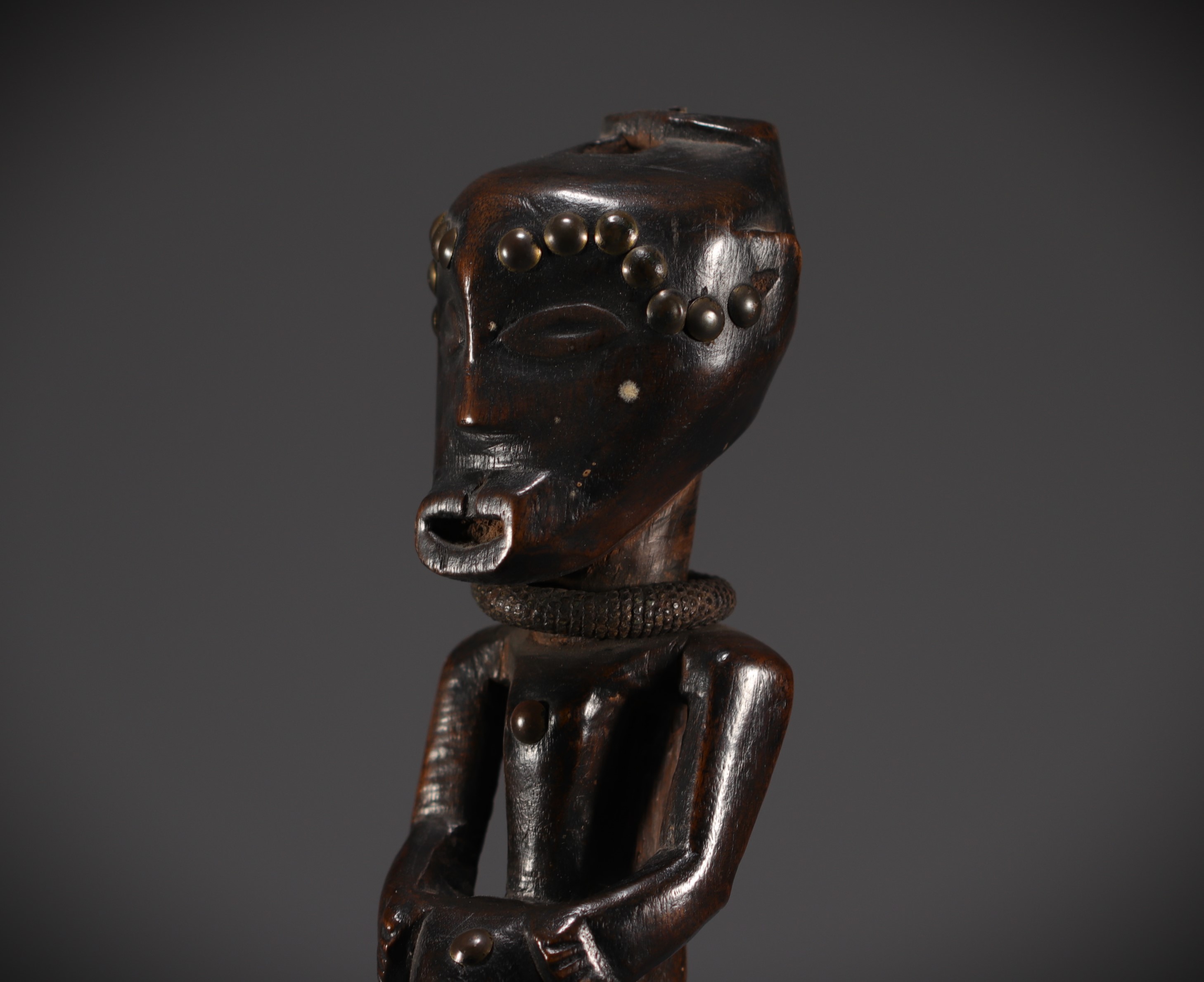 Statue SONGYE- collectee vers 1900 - Rep.Dem.Congo - Image 2 of 7