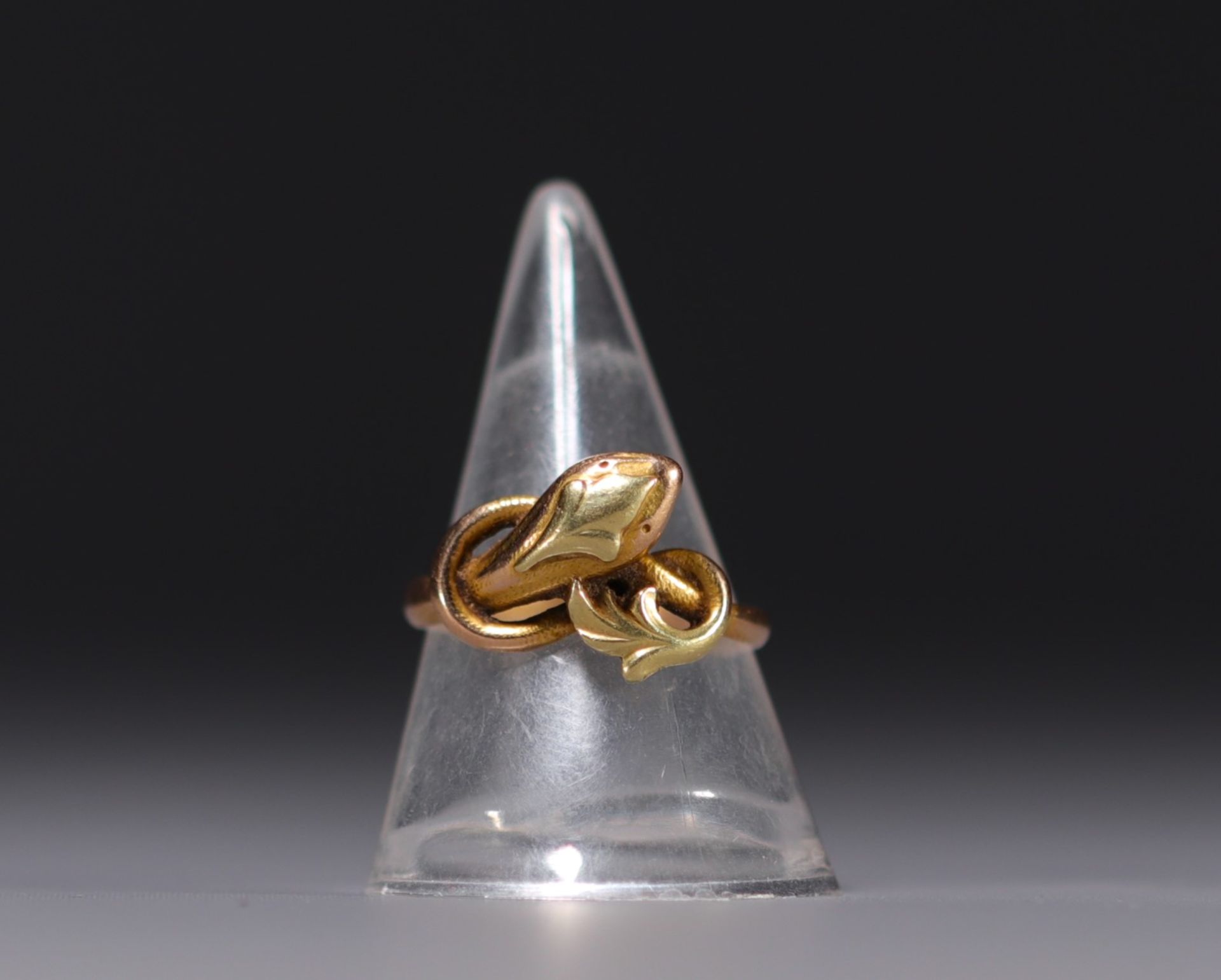 18K yellow gold ring representing a snake, total weight 4.1gr. - Image 2 of 4