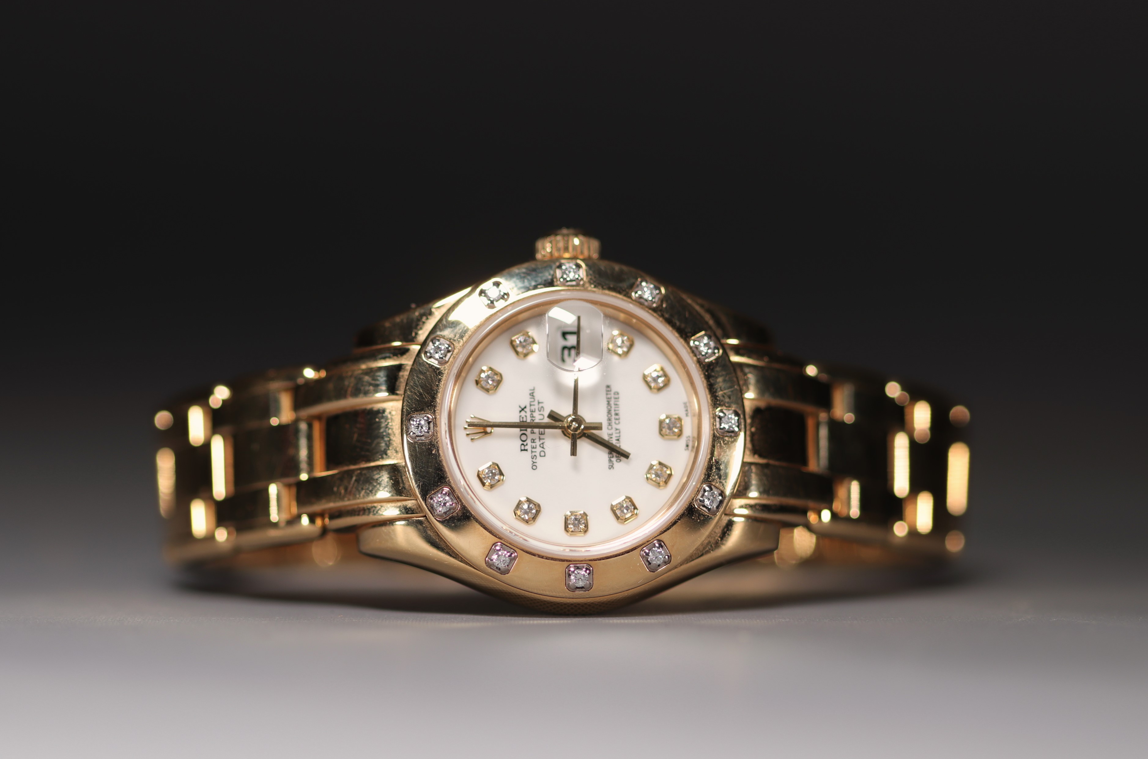 Rolex "Pearlmaster" Oyster Date Perpetual (80318) in 18k yellow gold and diamonds, box and paper, ye - Image 3 of 5