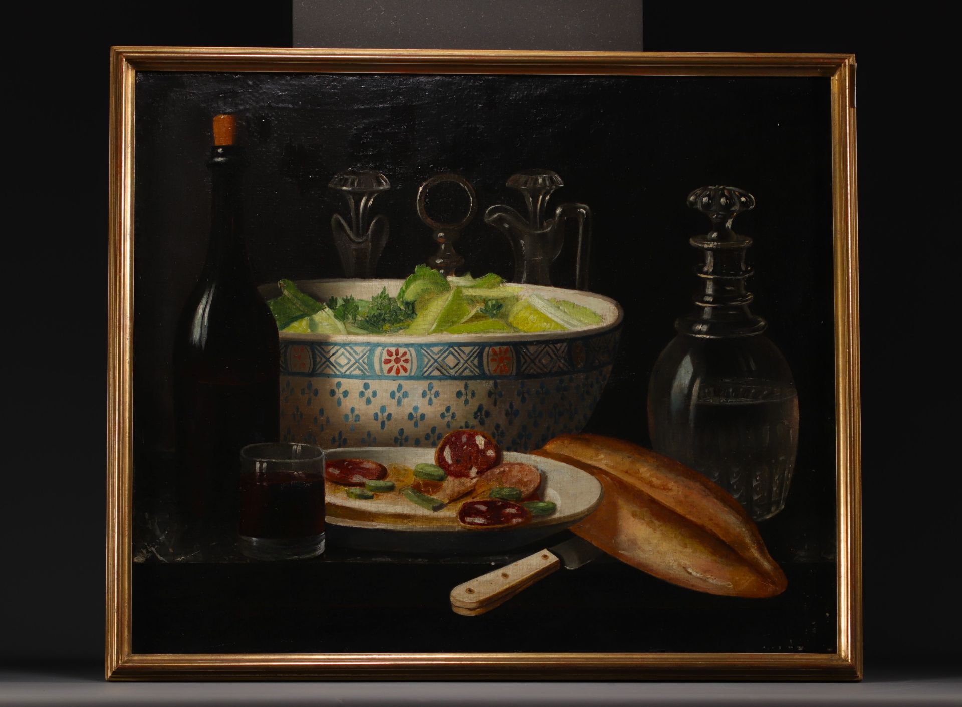 French school, set of four still lifes, oil on canvas, 19th century. - Bild 4 aus 5