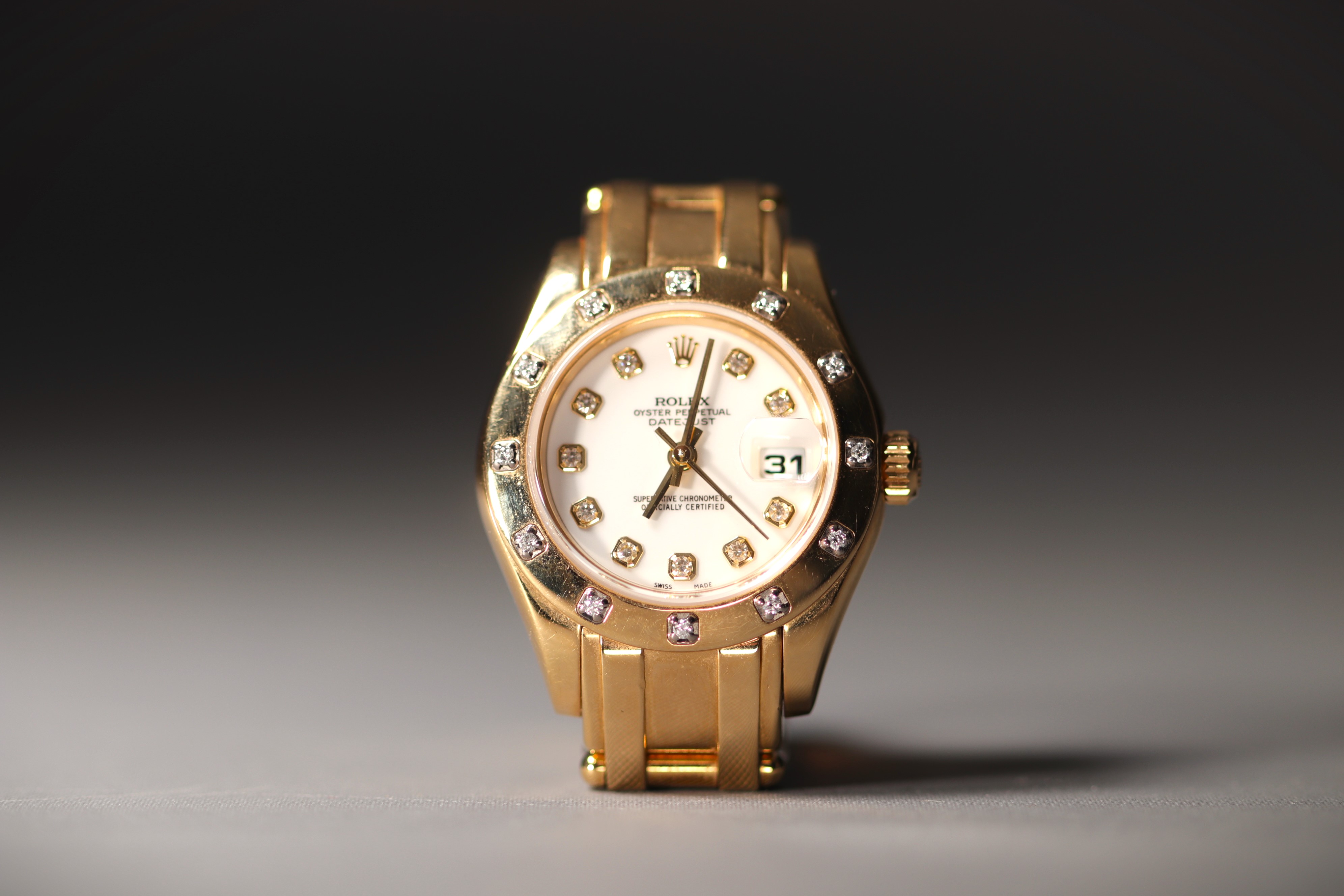 Rolex "Pearlmaster" Oyster Date Perpetual (80318) in 18k yellow gold and diamonds, box and paper, ye - Image 2 of 5