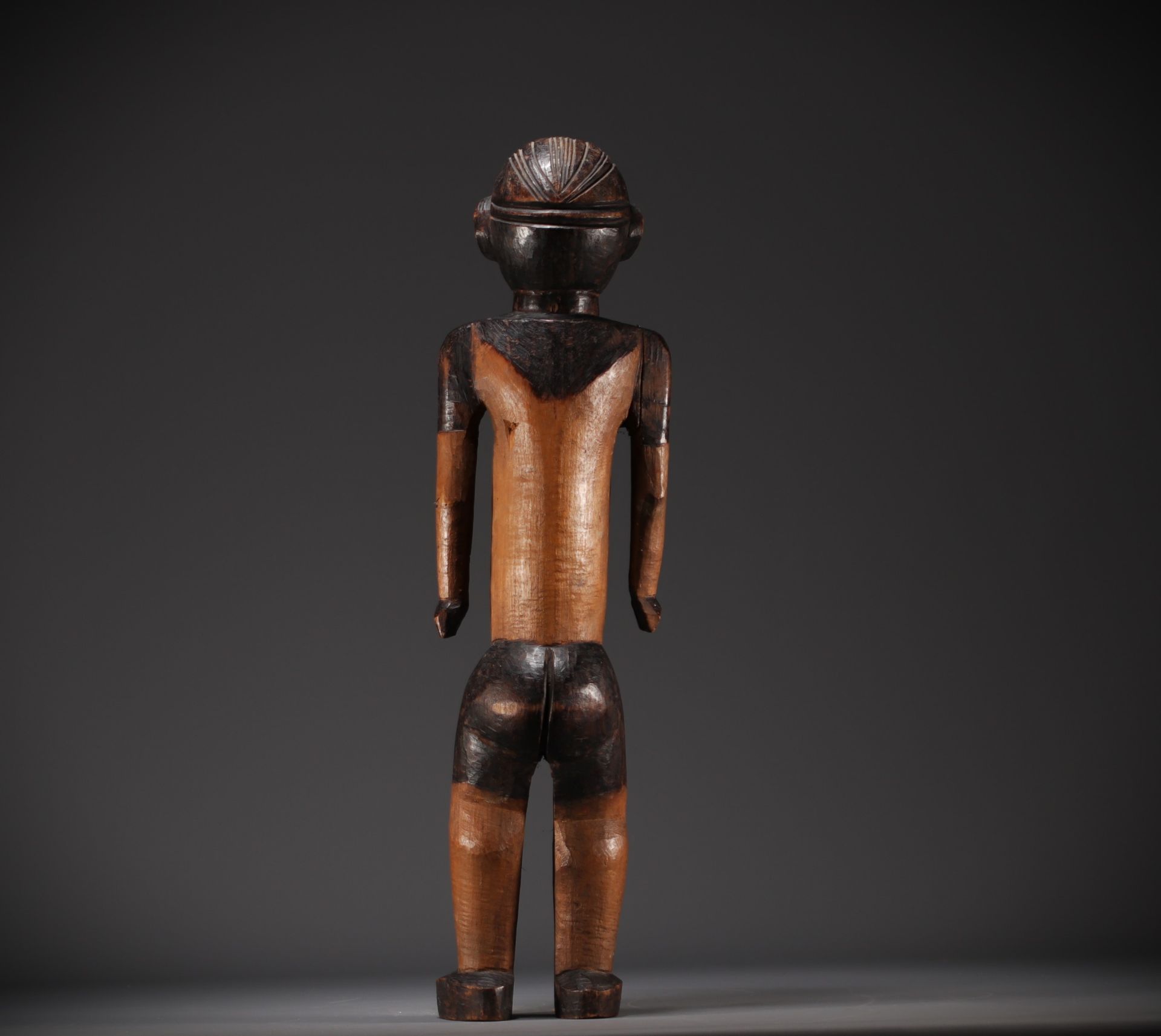 Large Mbanza or Ngbaka figure collected around 1900 - Rep.Dem.Congo - Image 5 of 5