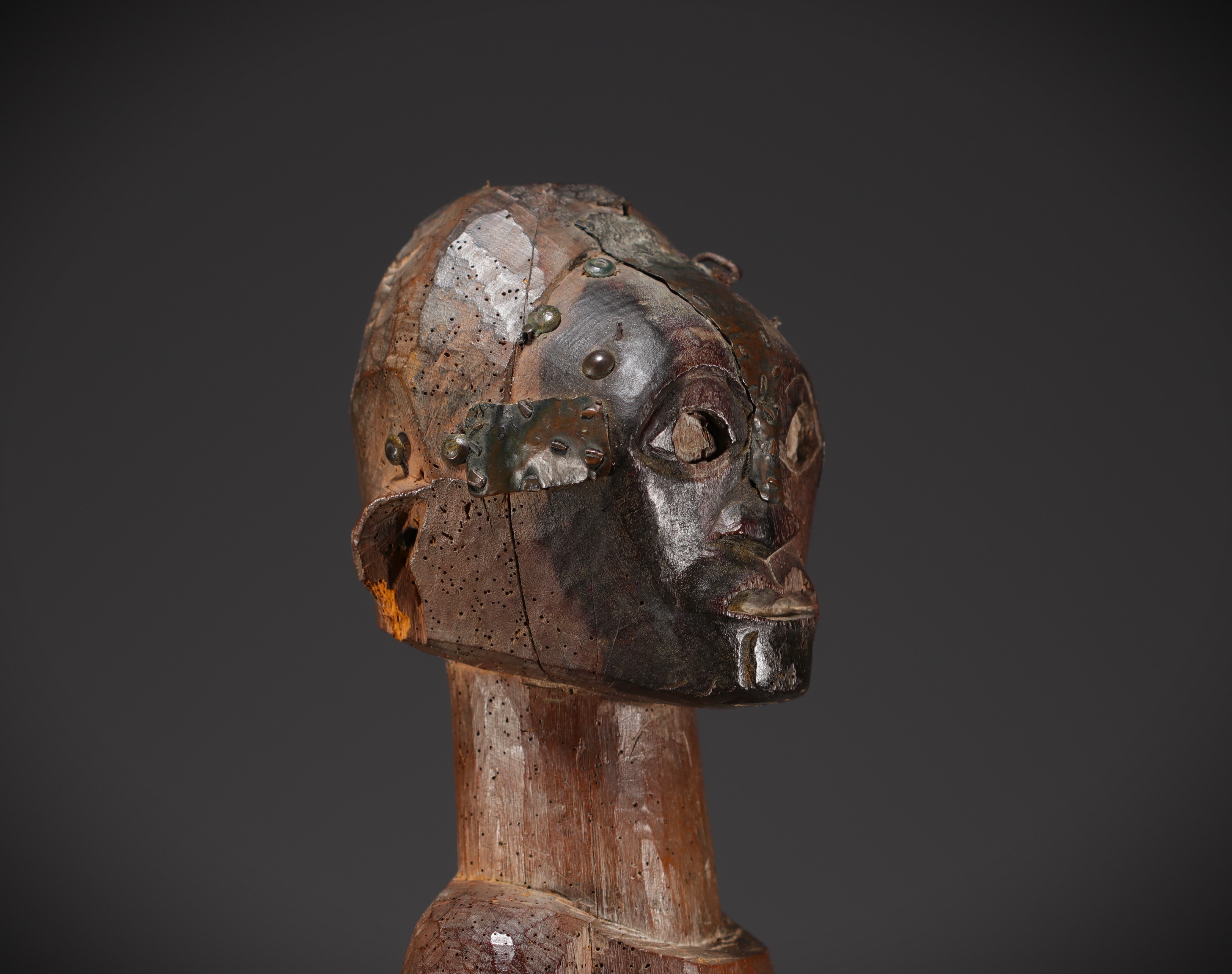 SONGYE statue - Sankuru/Lubefu style collected around 1900 - Rep.Dem.Congo - Image 7 of 7