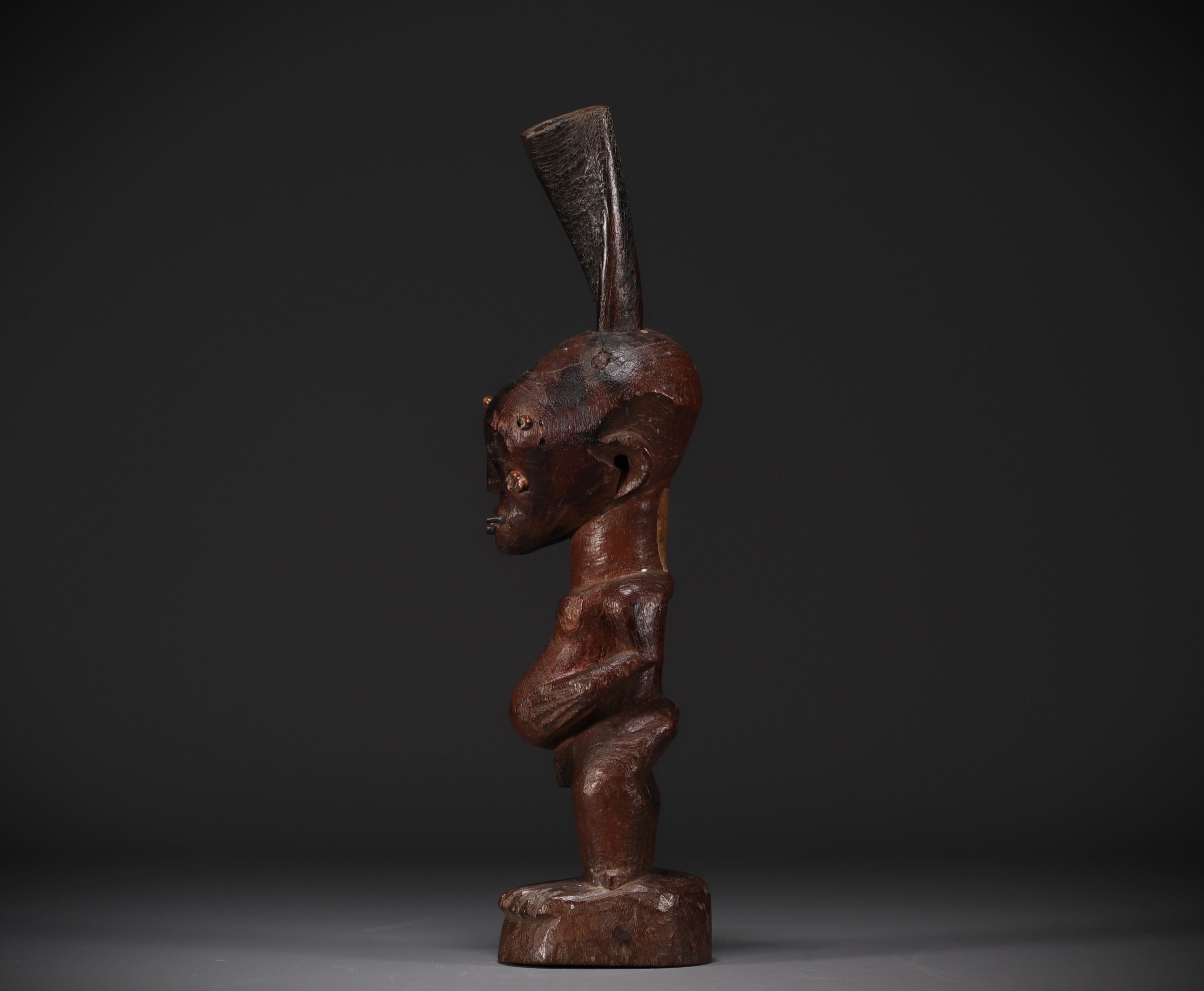 SONGYE figure - Sankuru/Lubefu style collected around 1900 - Rep.Dem.Congo - Image 6 of 8