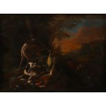 Adriaen DE GRYEFF (1657-1722) "Hunting scene" Oil on canvas, 17th-18th century.