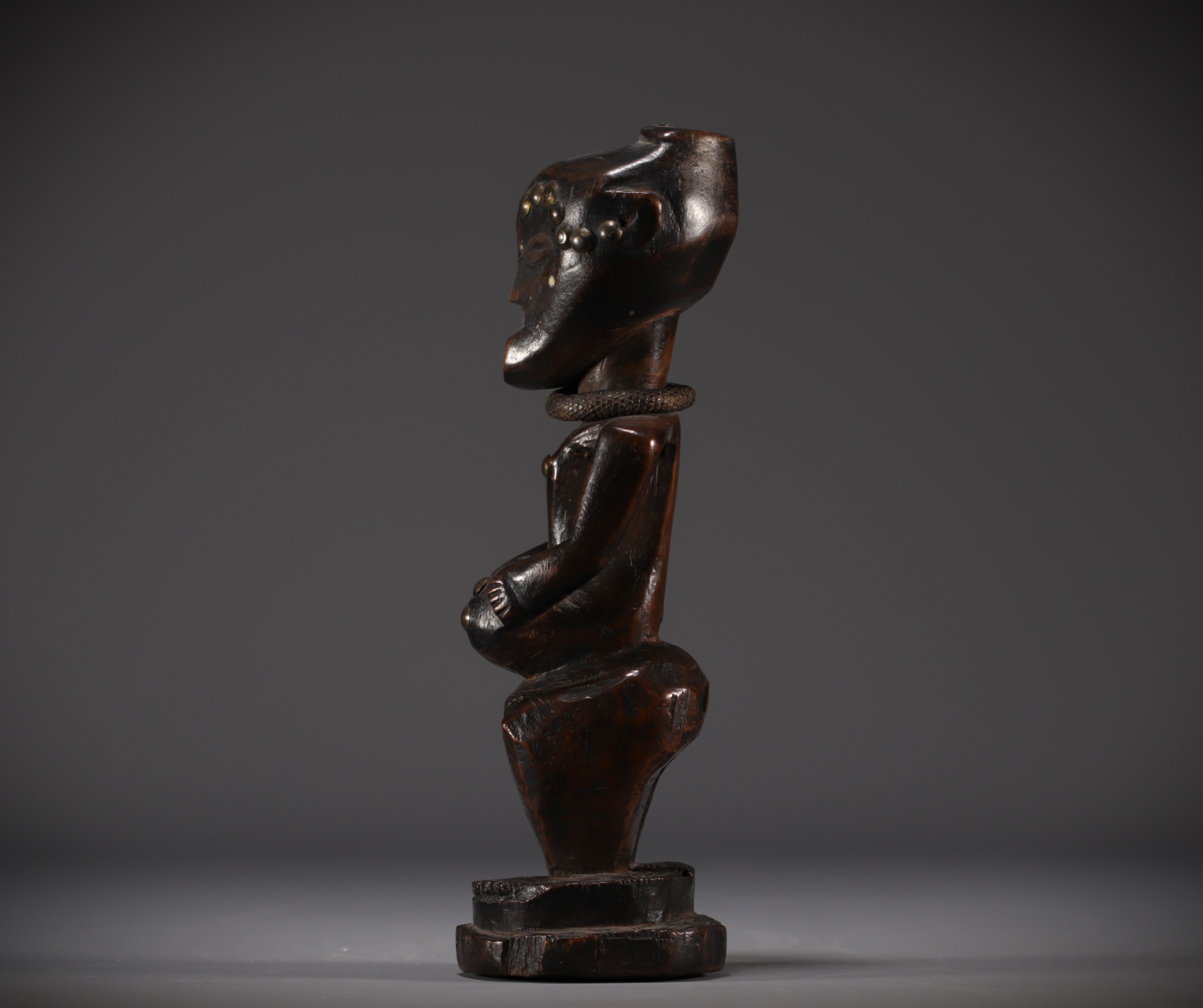 Statue SONGYE- collectee vers 1900 - Rep.Dem.Congo - Image 6 of 7