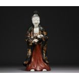 China - Guanying in polychrome porcelain, movable arms.