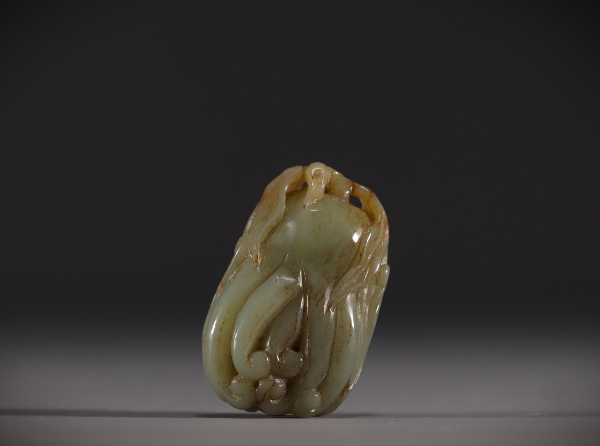 China - "Buddha's hand" Carved jade pendant.