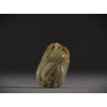 China - "Buddha's hand" Carved jade pendant.