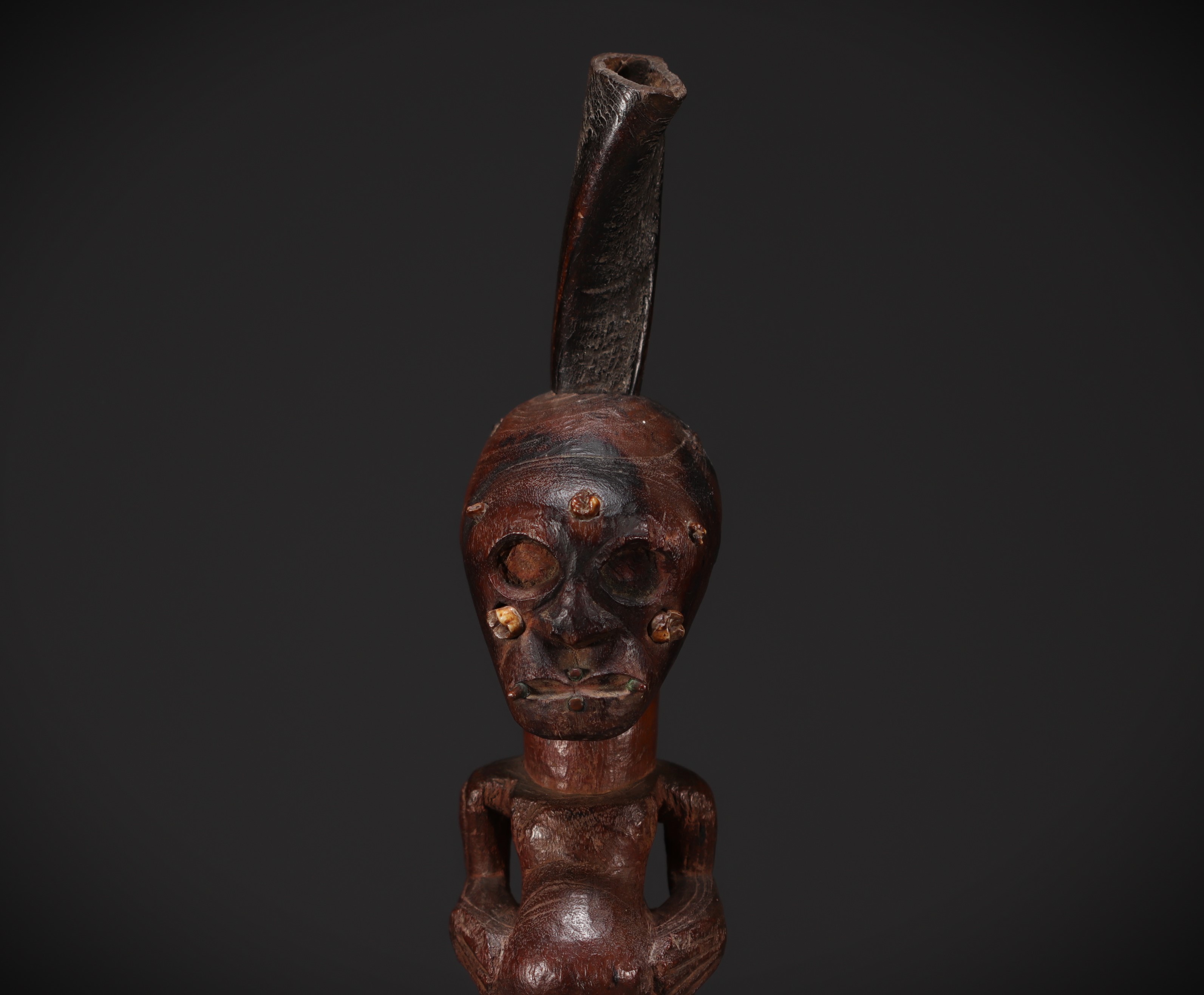 SONGYE figure - Sankuru/Lubefu style collected around 1900 - Rep.Dem.Congo - Image 8 of 8