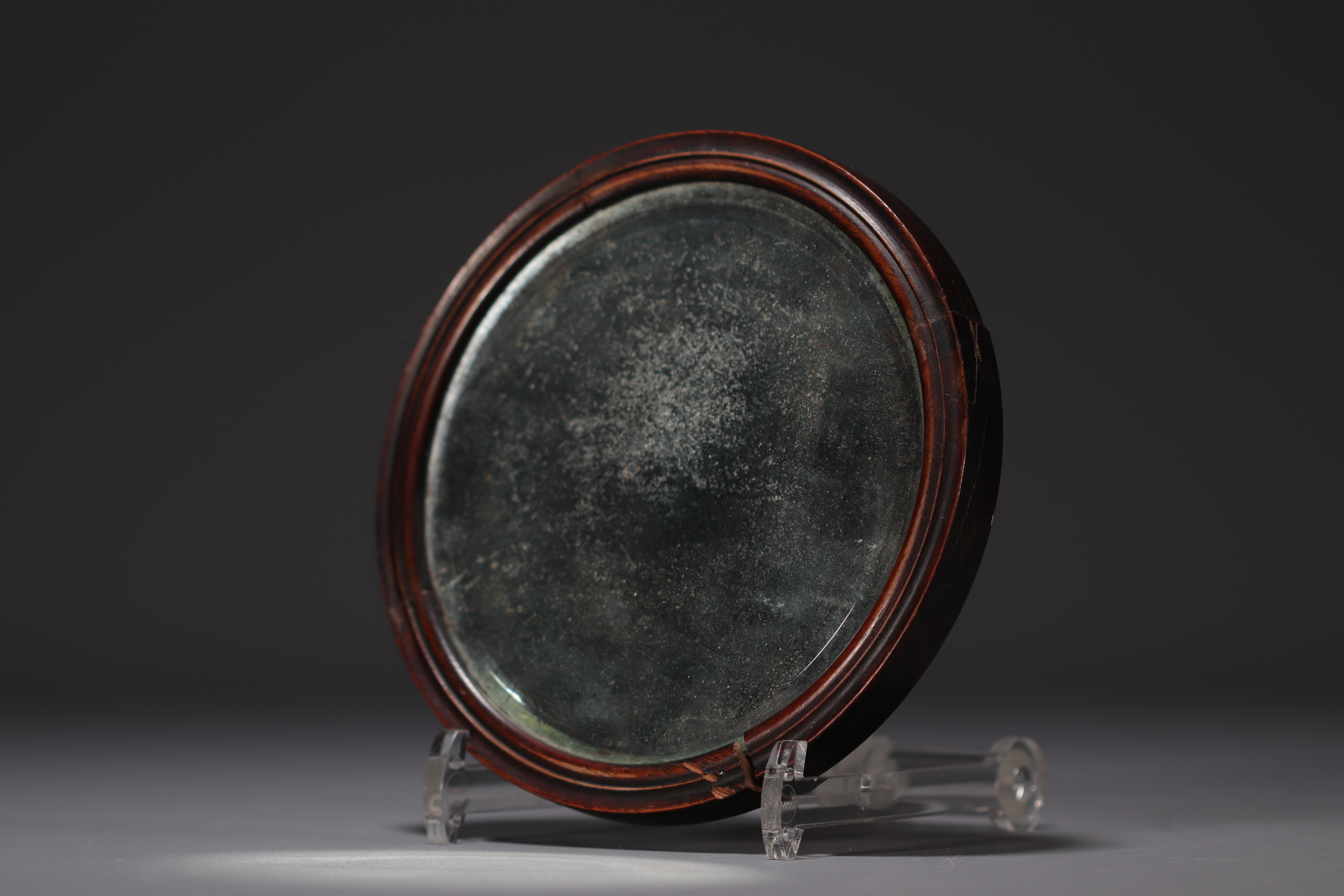 China - Carved jade hand mirror. - Image 4 of 5