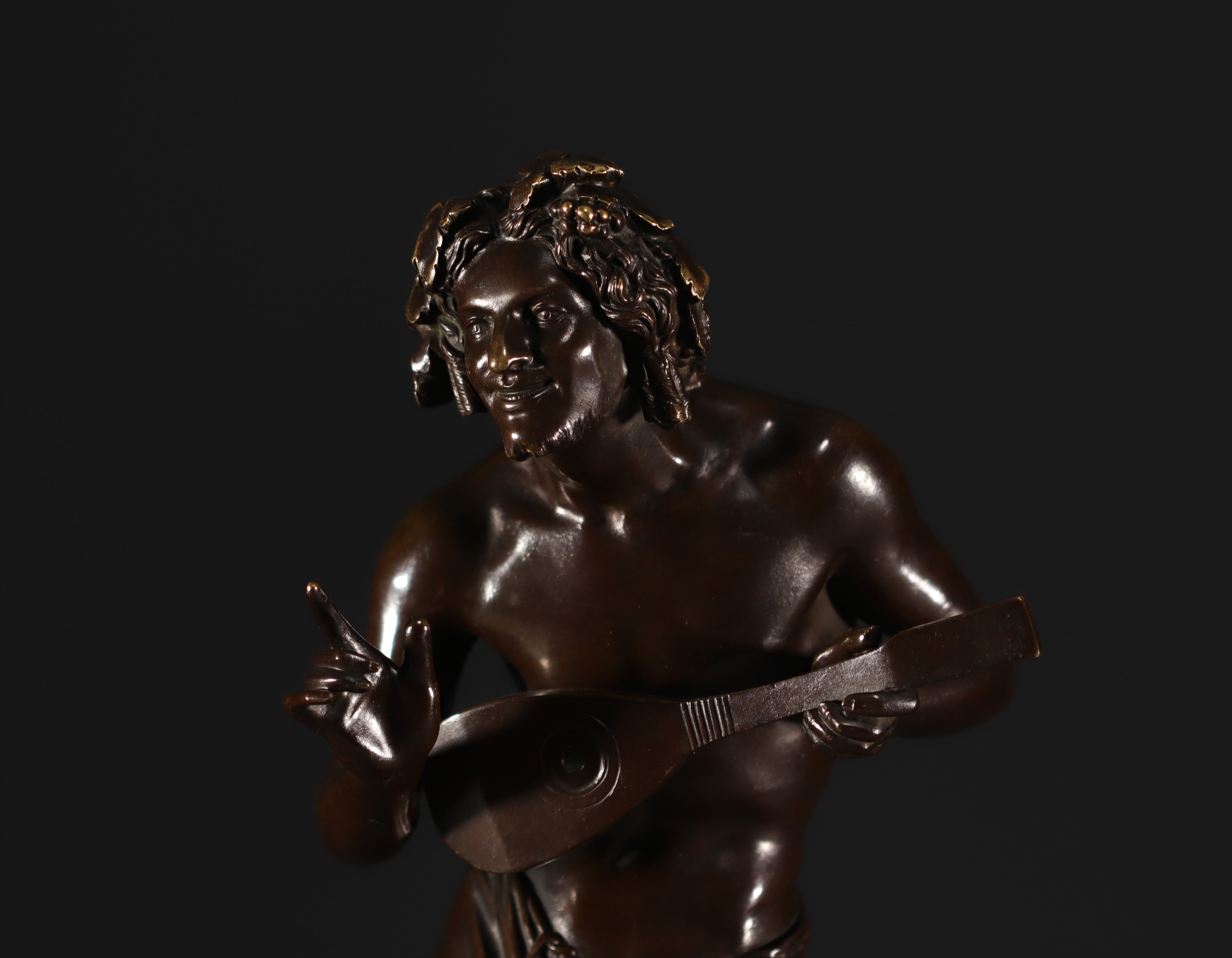 Francisque Joseph DURET (1804-1865) after - "L'Improvisateur" Sculpture in bronze with brown patina. - Image 2 of 5