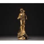 Francois Alphonse PIQUEMAL (1869-1911) "Virgin and Child" Art Nouveau bronze with golden patina, cir