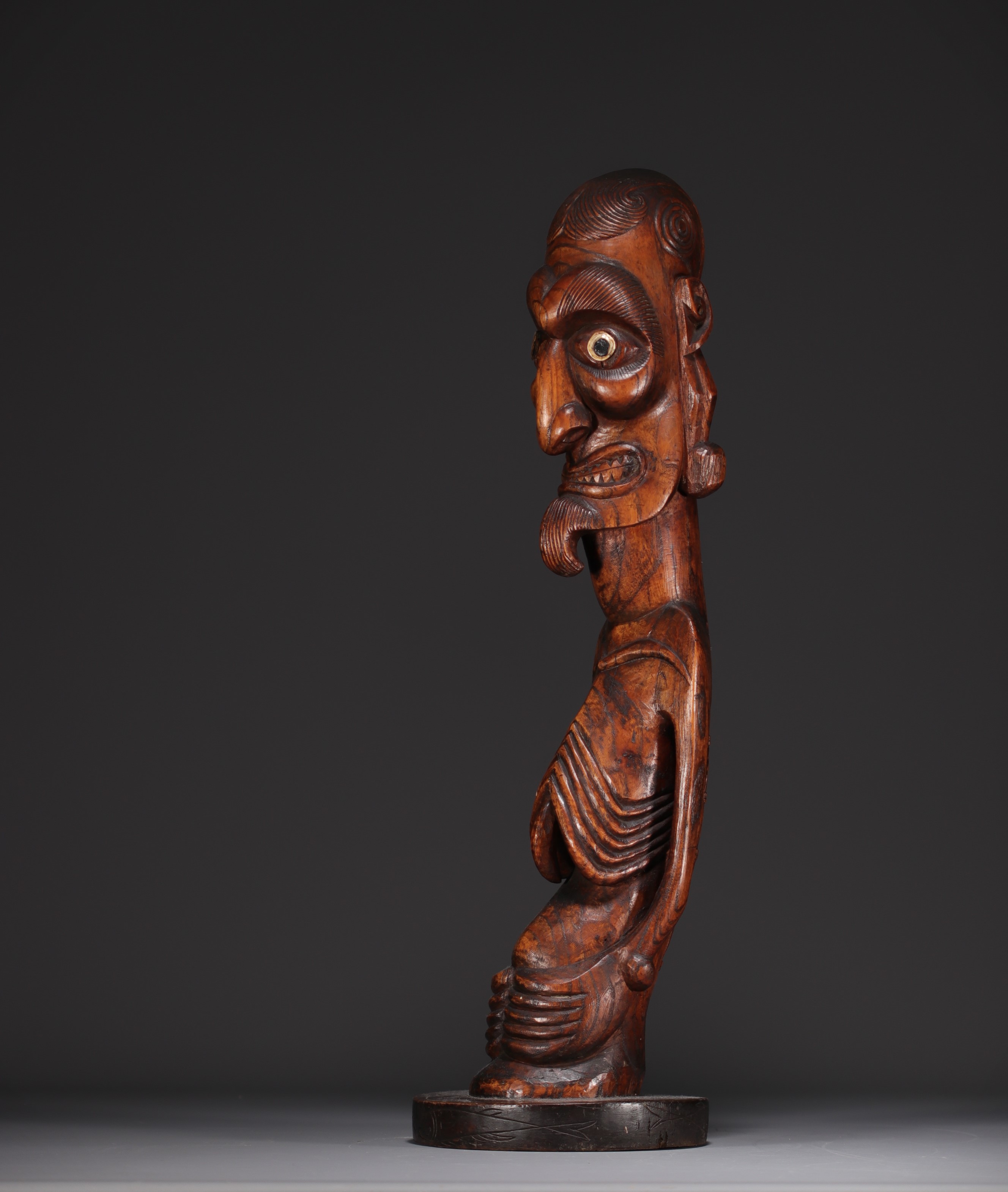 Easter Island - Moqai Kavakava statue in carved wood. - Image 4 of 5