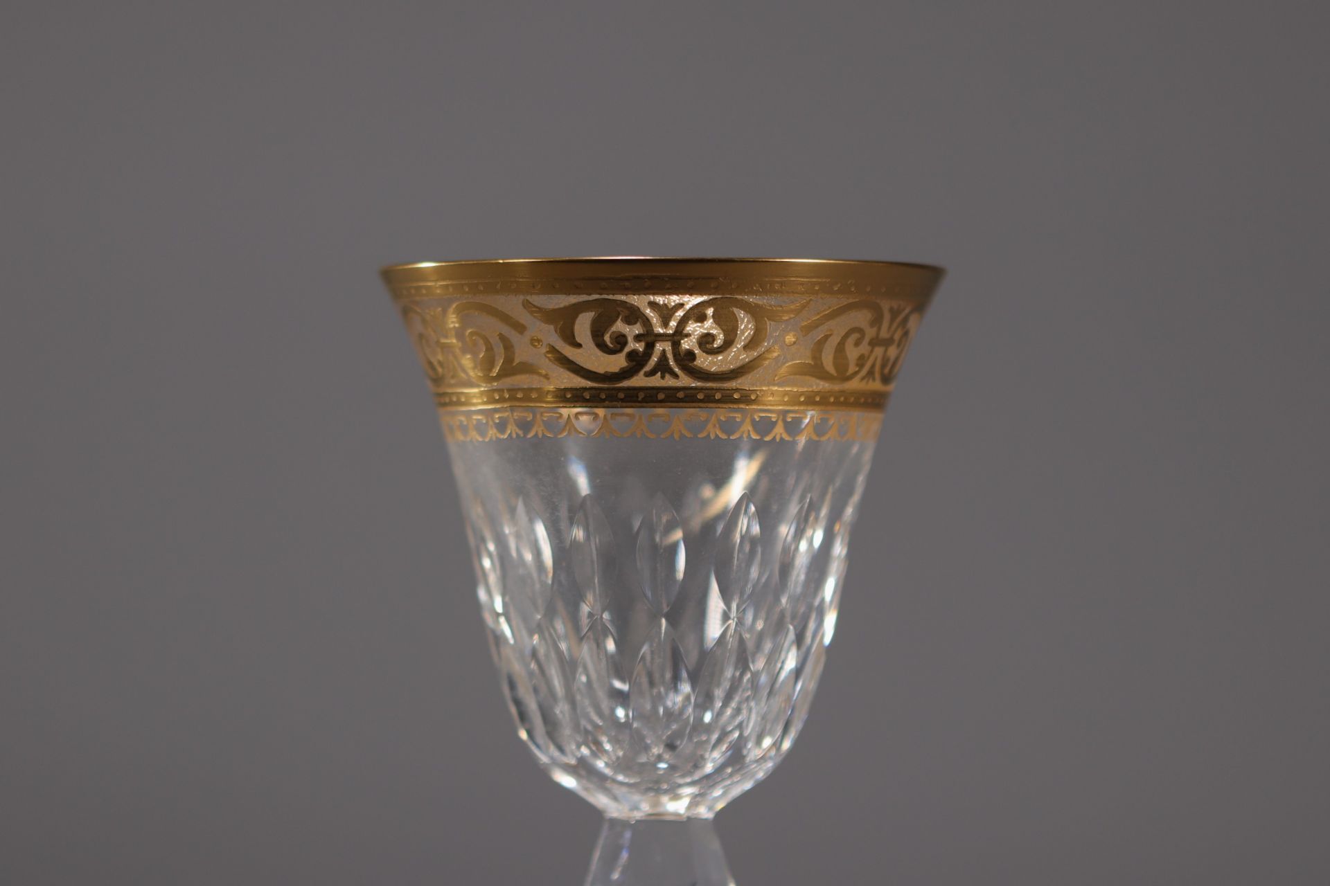 Cristallerie de Saint Louis, set of six "Thistle" glasses. - Bild 4 aus 6