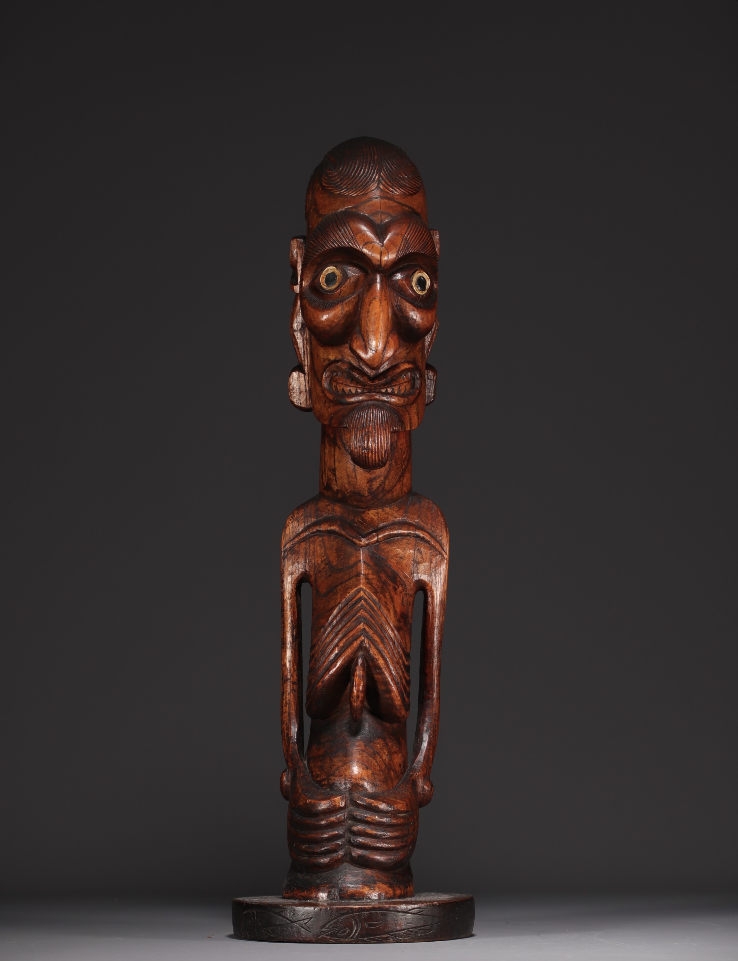 Easter Island - Moqai Kavakava statue in carved wood. - Image 2 of 5