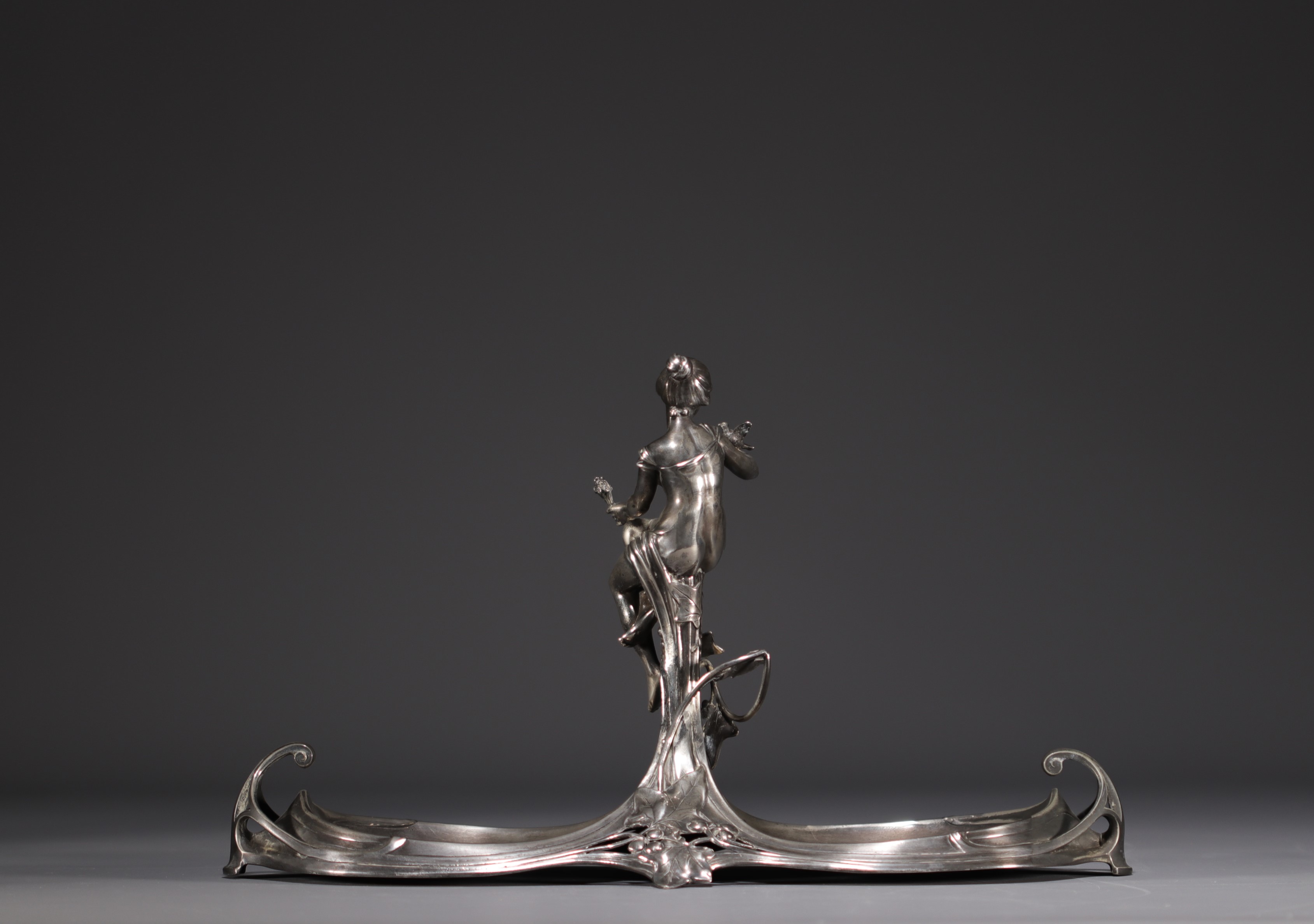 WMF - "Flower Women" Art Nouveau silver-plated three-piece set, hallmarked WMF. - Image 5 of 7