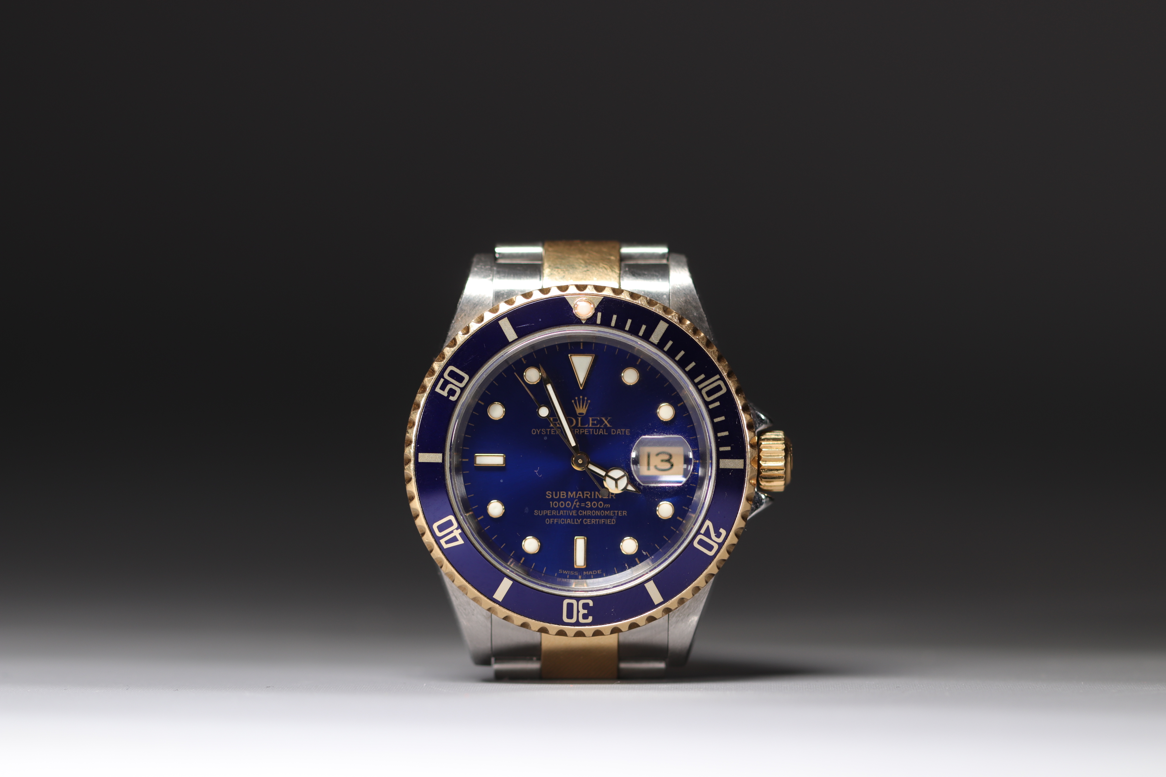 Rolex Submariner "Sultan" Oyster Perpetual Date 18k yellow gold and steel (16613) Full Set, year 200 - Image 2 of 3
