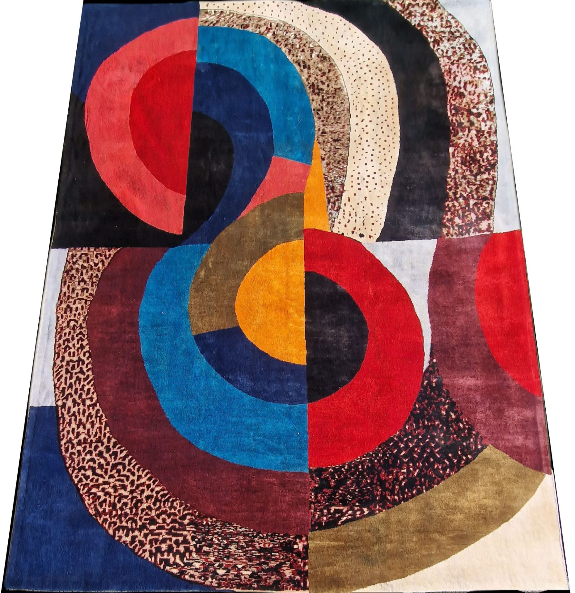 Sonia DELAUNAY "Hippocampe" Colored wool carpet, circa 1970. - Bild 5 aus 5