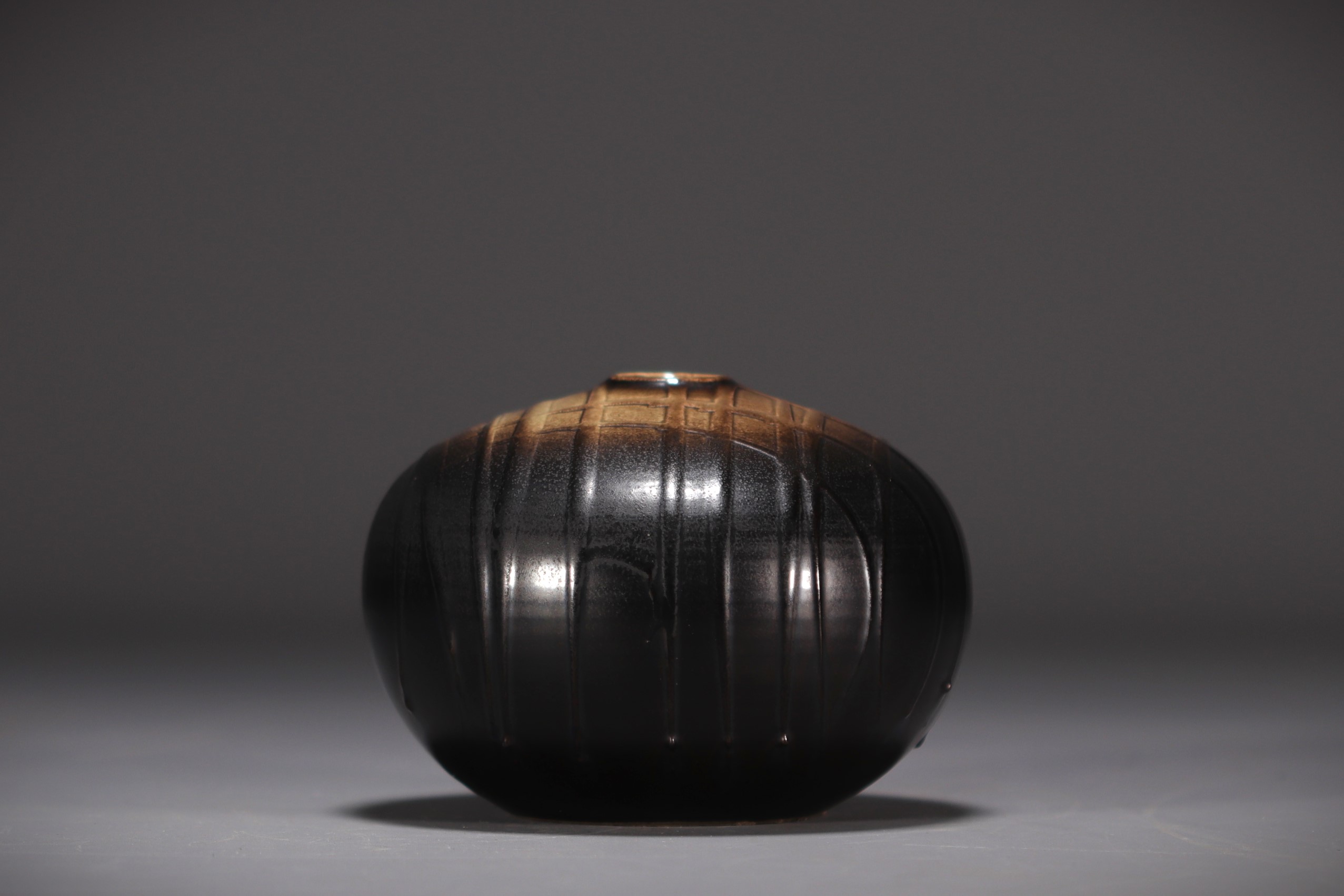 Suzanne RAMIE (1905-1964) Brown shaded glazed ceramic vase, Madoura workshop. - Image 3 of 5