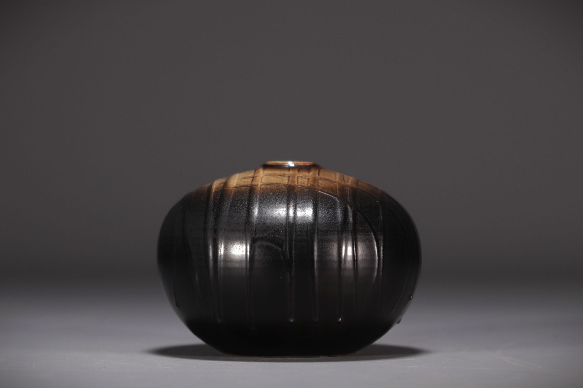 Suzanne RAMIE (1905-1964) Brown shaded glazed ceramic vase, Madoura workshop. - Bild 3 aus 5